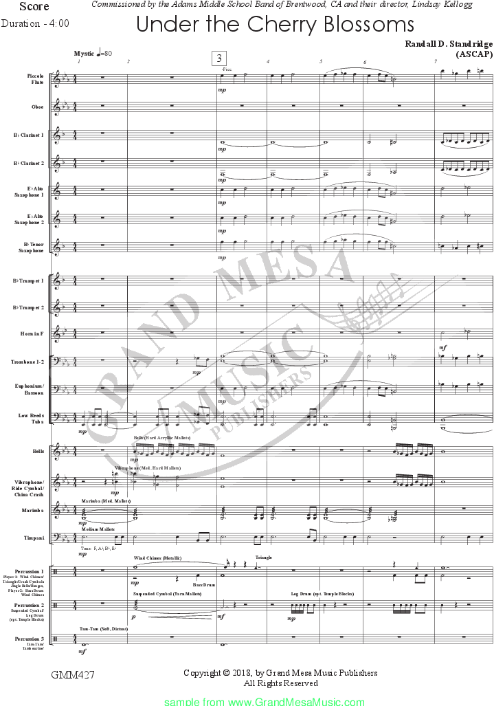 Under The Cherry Blossoms Thumbnail Under The Cherry - Sheet Music (816x1056), Png Download