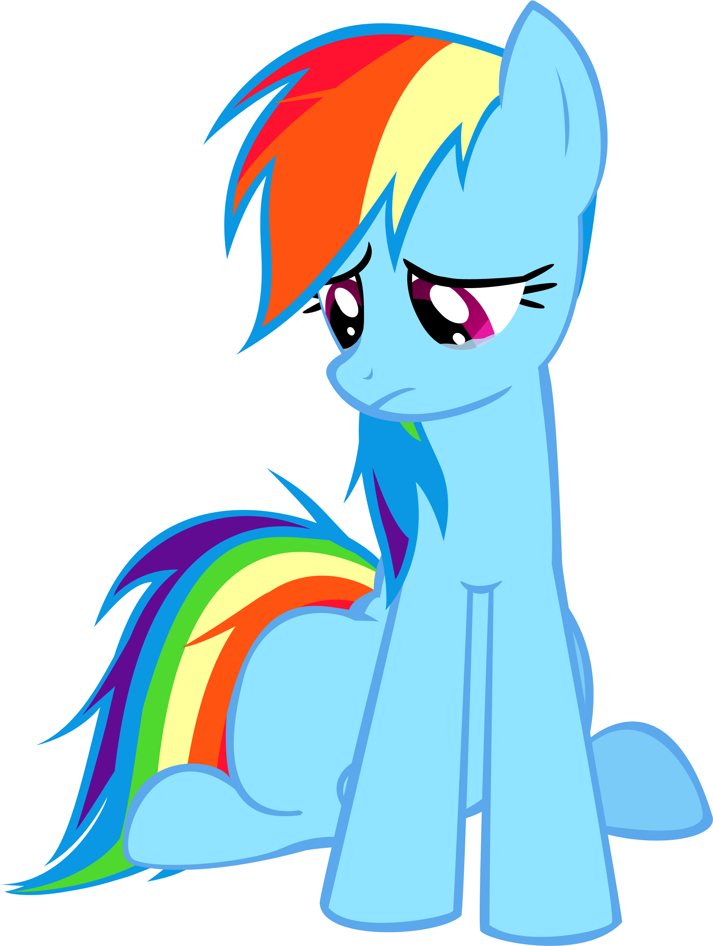 Post 19020 0 91286000 1376860649 Thumb - Mlp Rainbow Dash Sad (2353x3061), Png Download