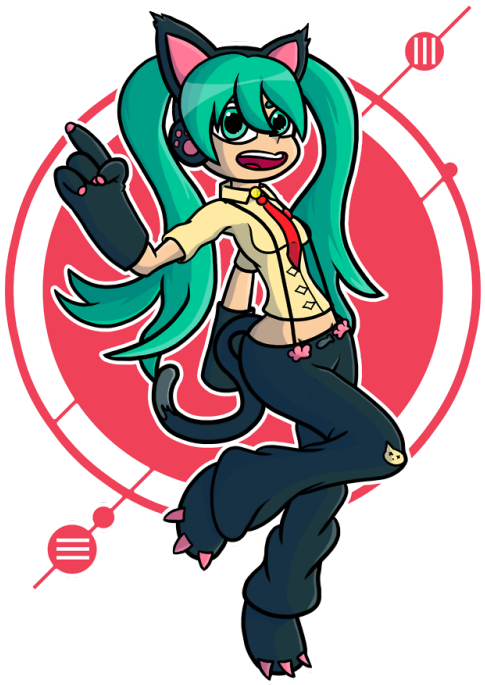 Gift Art For @miku Hatsune - Art (485x685), Png Download