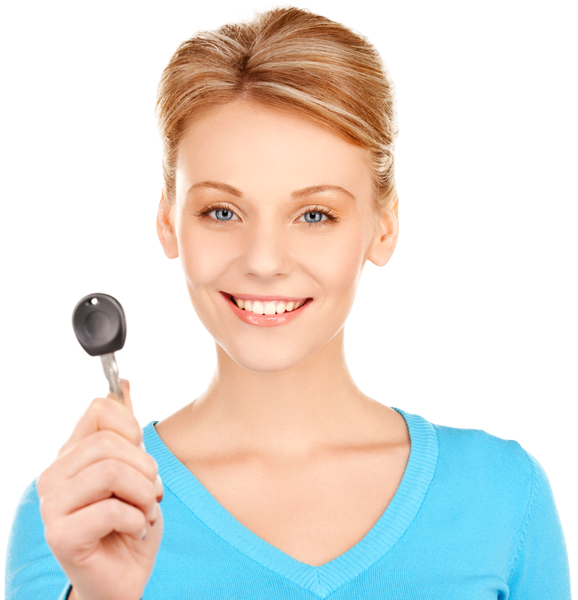 Collingdale - Woman Holding Keys Png (594x600), Png Download