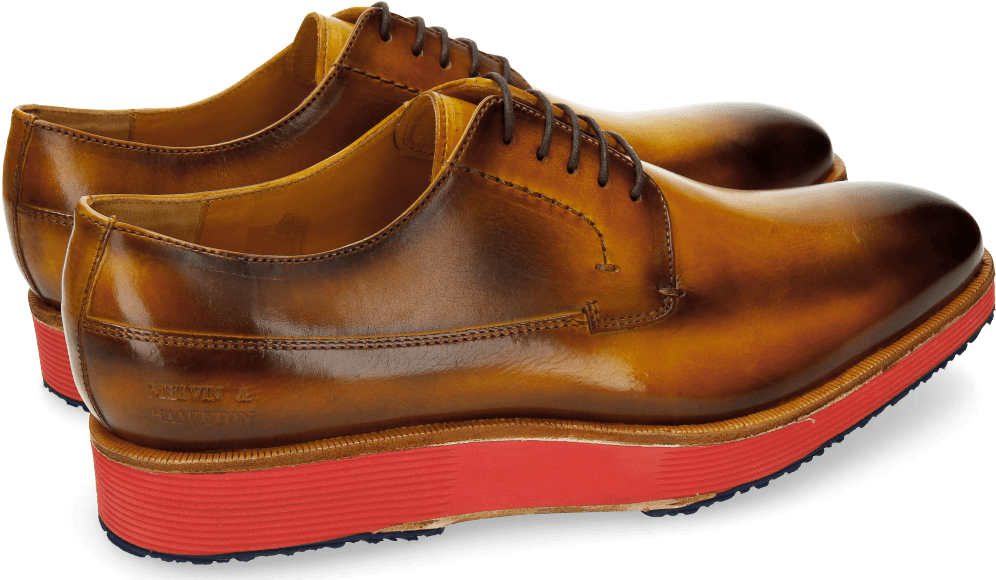 Derby Shoes Chris 1 Yellow Shade Brown Micro Mattone - Portable Network Graphics (1024x1024), Png Download