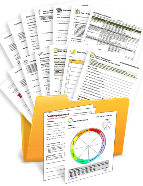 Welcome Packet With Coaching Templates, Forms And Exercises - Welcome Pack Coaching (500x647), Png Download