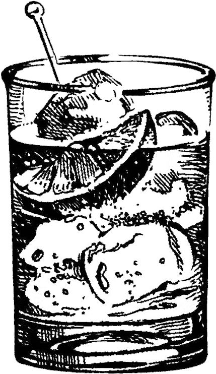 Welcome - Gin Tonic Vintage (500x798), Png Download