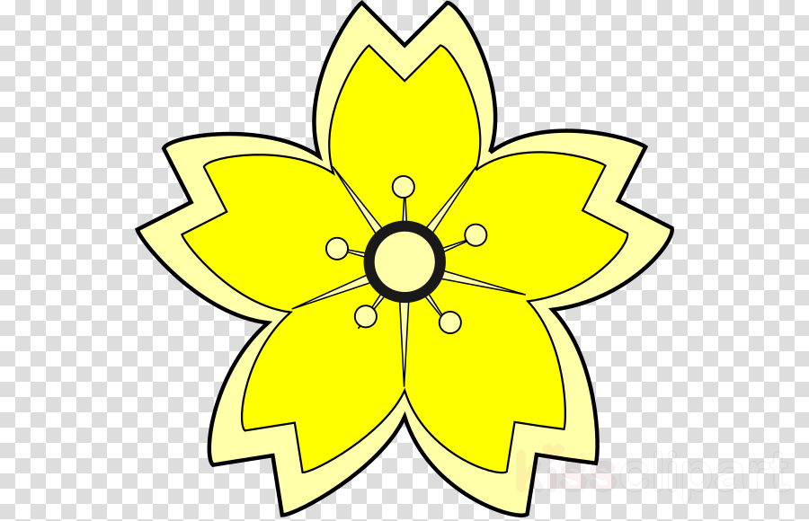Download Flower Outline Black And White Clipart Flower - Clip Art (900x580), Png Download