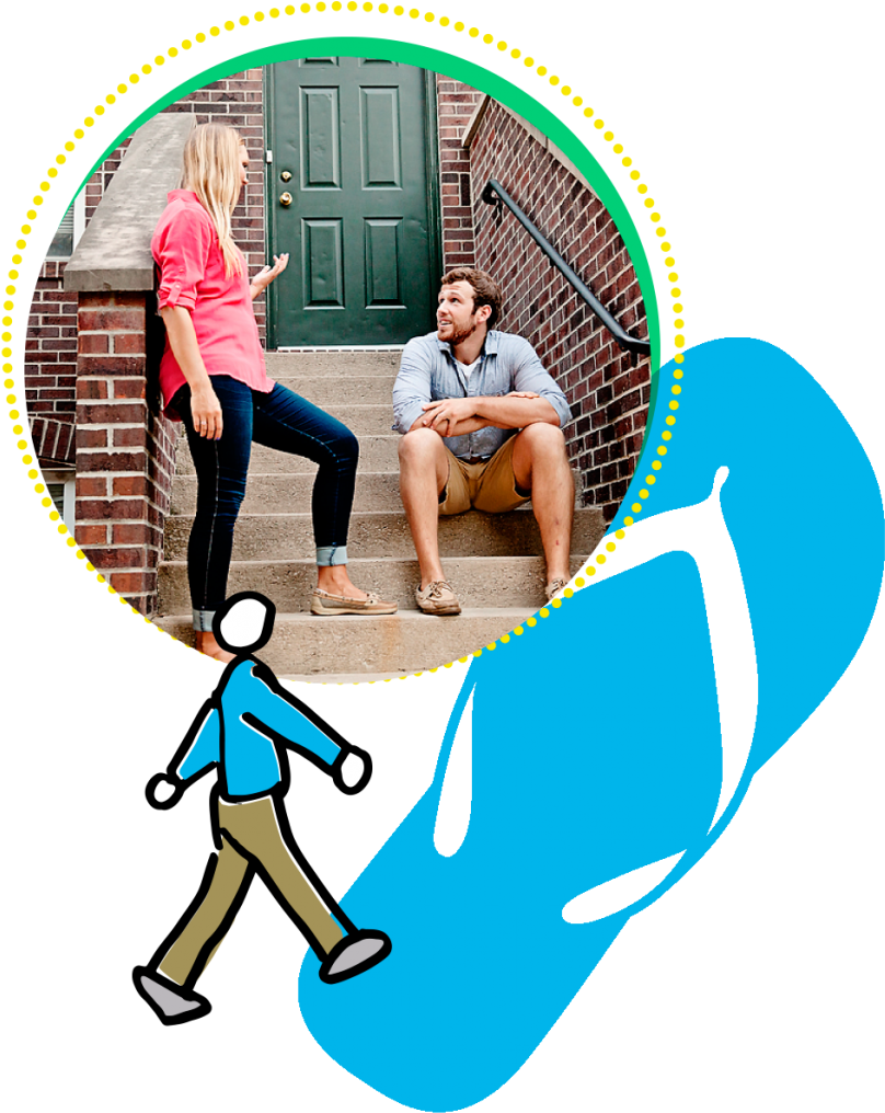 Flip Flop Blue - Walk 2 Class (814x1024), Png Download