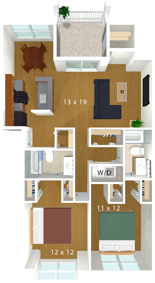 Bent Tree Apartments (1228x1228), Png Download