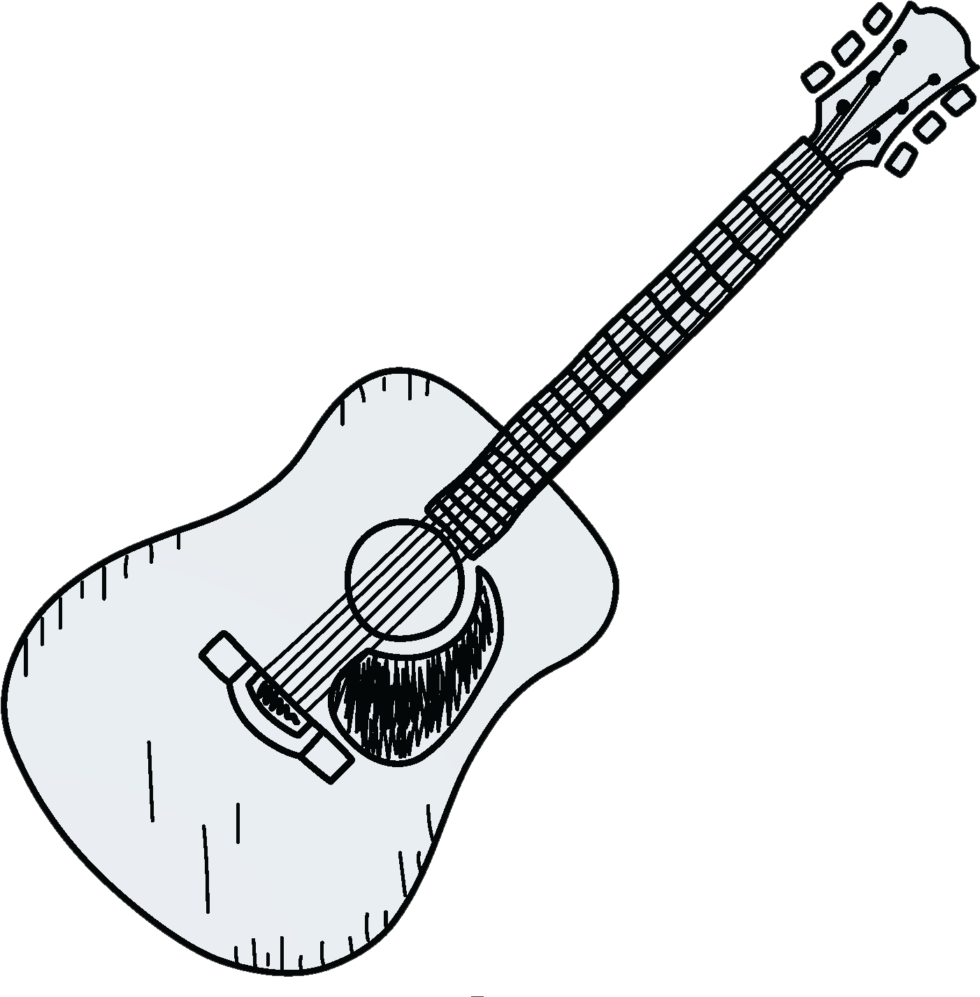 Missio Dei Project - Guitar (1422x1441), Png Download