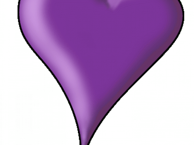 Monster Clipart Heart - Purple Heart Clip Art (640x480), Png Download