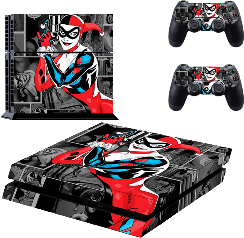 Ps4 Skin Batman Harley Quinn Type 1 Ps4 - One Piece Ps4 Decal (782x763), Png Download