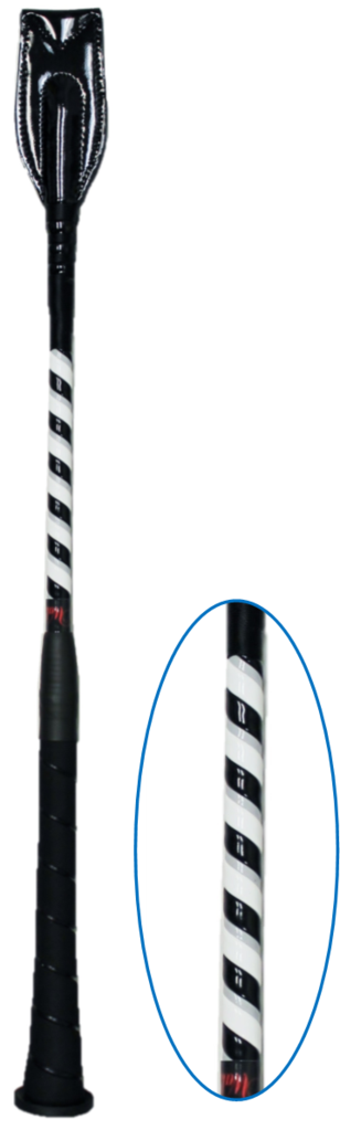Riding Crop - Black/white/grey Pinstripe - O-bwg - Wire (308x1023), Png Download