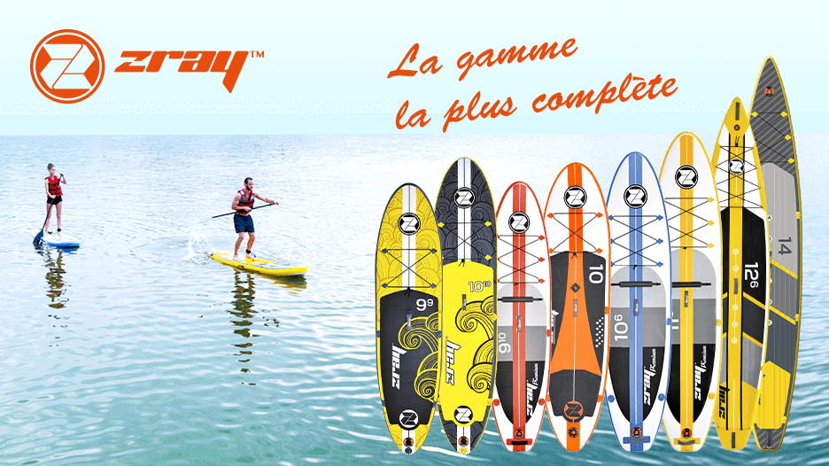 Packs Rêve - Zray Paddleboard A2 10,6 Blue/white (936x526), Png Download
