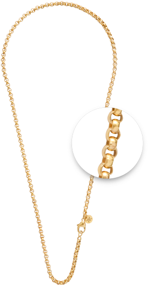 Belcher Chain Gold - Necklace (600x600), Png Download