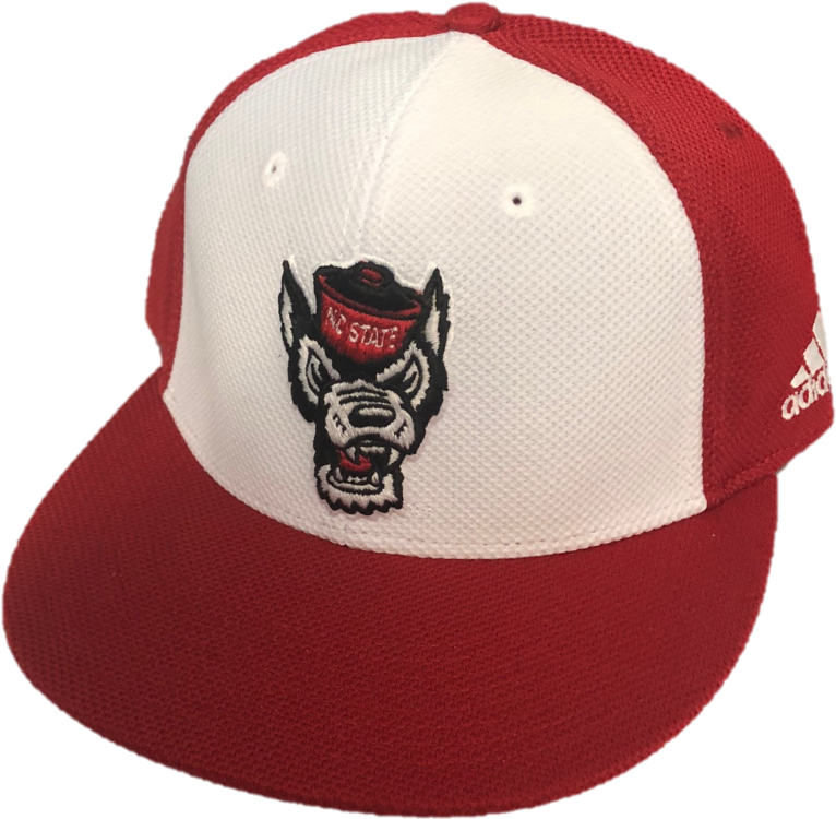 Nc State Wolfpack Adidas Red And White "on Field" Mesh - Hat (1024x1024), Png Download