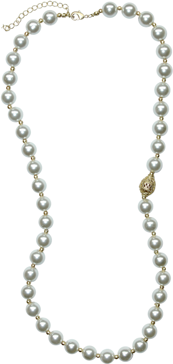 This Luxe Glass Pearl Necklace Features A Stunning - Necklace (800x800), Png Download