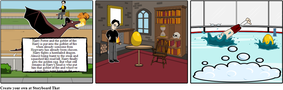 Harry Potter And The Golblet Of Fire - Cartoon (1164x385), Png Download