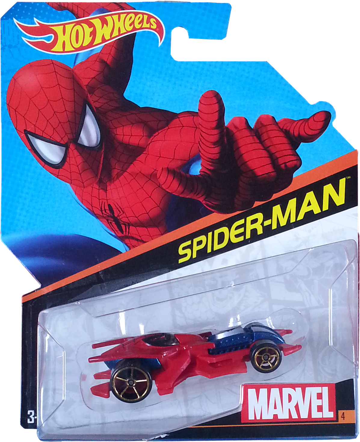 Spider-man Package Front - Hot Wheels Spiderman (1197x1470), Png Download