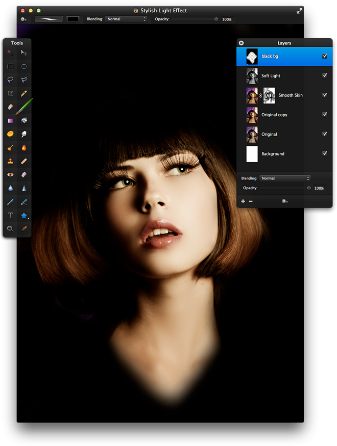 Set Main Color To Black - Light Effects Black And Dark For Blending (660x875), Png Download