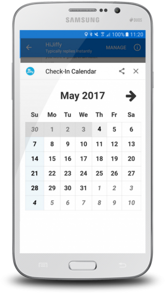 Hotel Chatbot - Calendar Chat Bot (1030x614), Png Download
