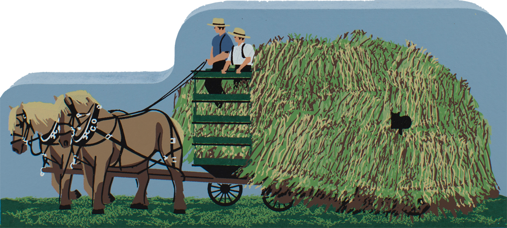Amish Hay Wagon (1000x450), Png Download