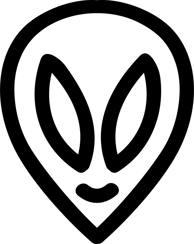 Alien Hand Drawn Head Outline Comments - Cabeza De Extraterrestres Para Colorear (780x980), Png Download