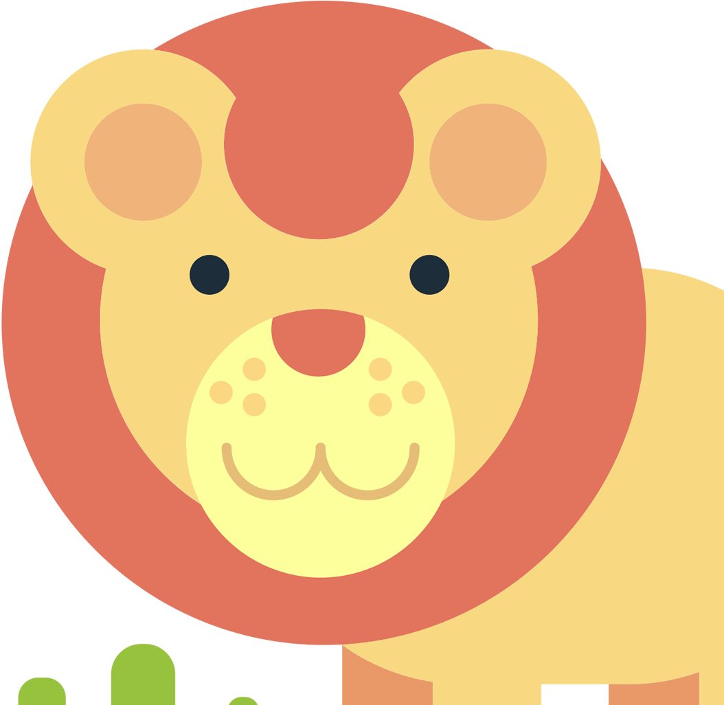 Lion-head - Fw - Zoo Play Dough Mat (1160x1160), Png Download