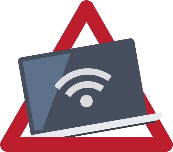 You're Connected To Public Wi-fi Hotspots - Wi-fi (676x620), Png Download