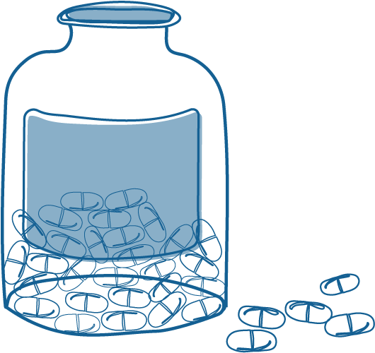 An Illustration Of A Medicine Bottle With Pills In - Pharmaceutical Drug (900x601), Png Download