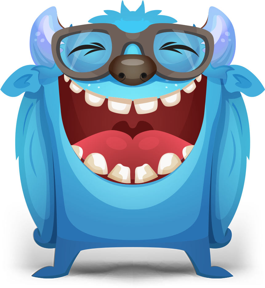 Laughter Is The Ultimate Medicine - Laughing Monster (1000x1072), Png Download