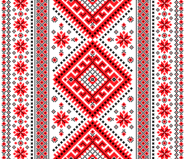 Узор Вышиванка, Украина, Славянский Узор - Ukrainian Design (600x515), Png Download