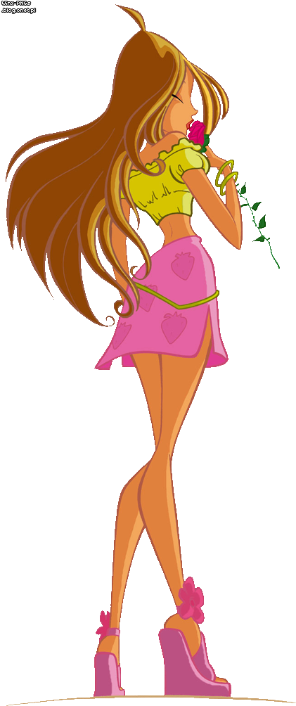 Flora Season 1 Civilian - Winx Club Flora 1 (431x1016), Png Download