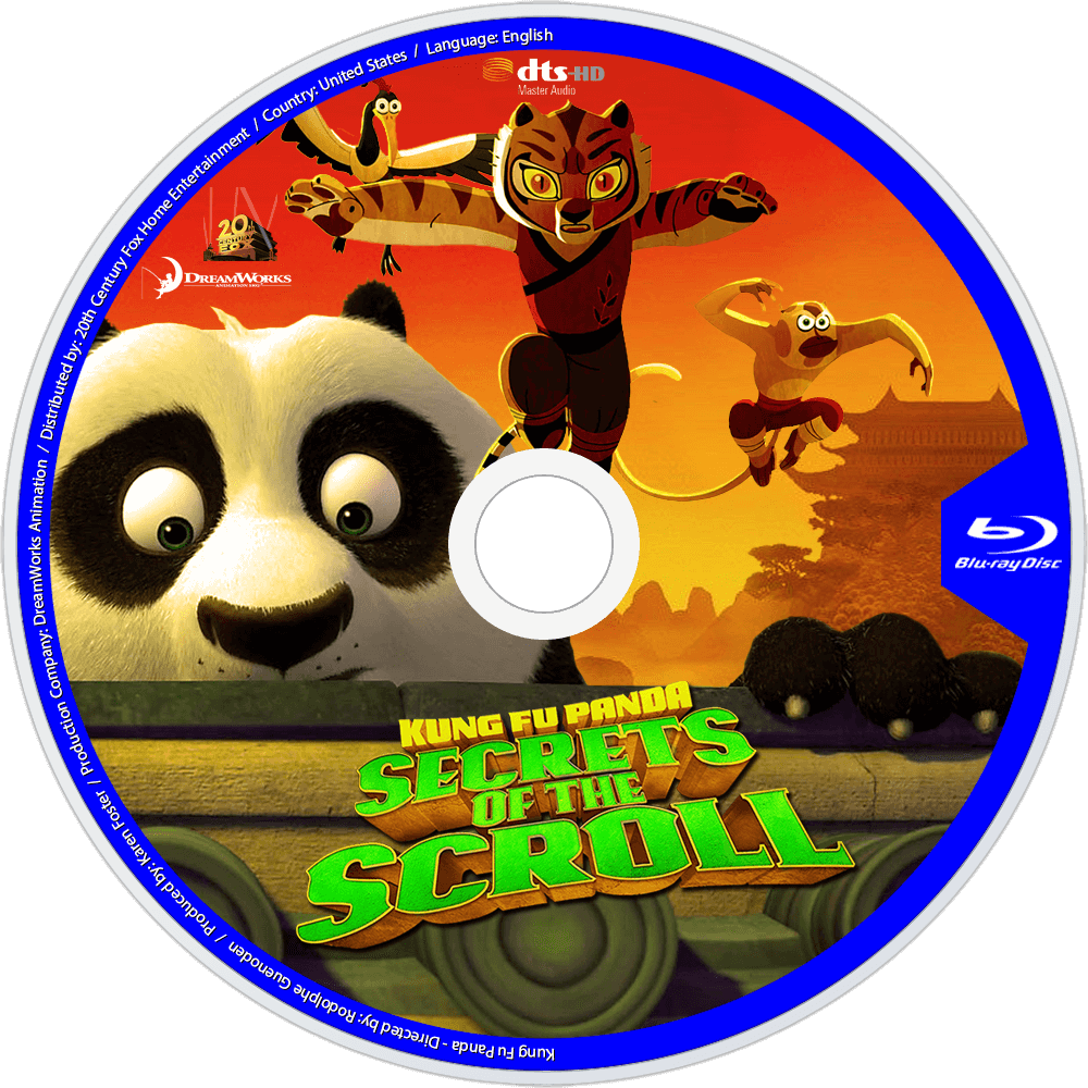Kung Fu Dvd Blu Disc Animated Film - Kung Fu Panda: Secrets Of The Scroll (1000x1000), Png Download