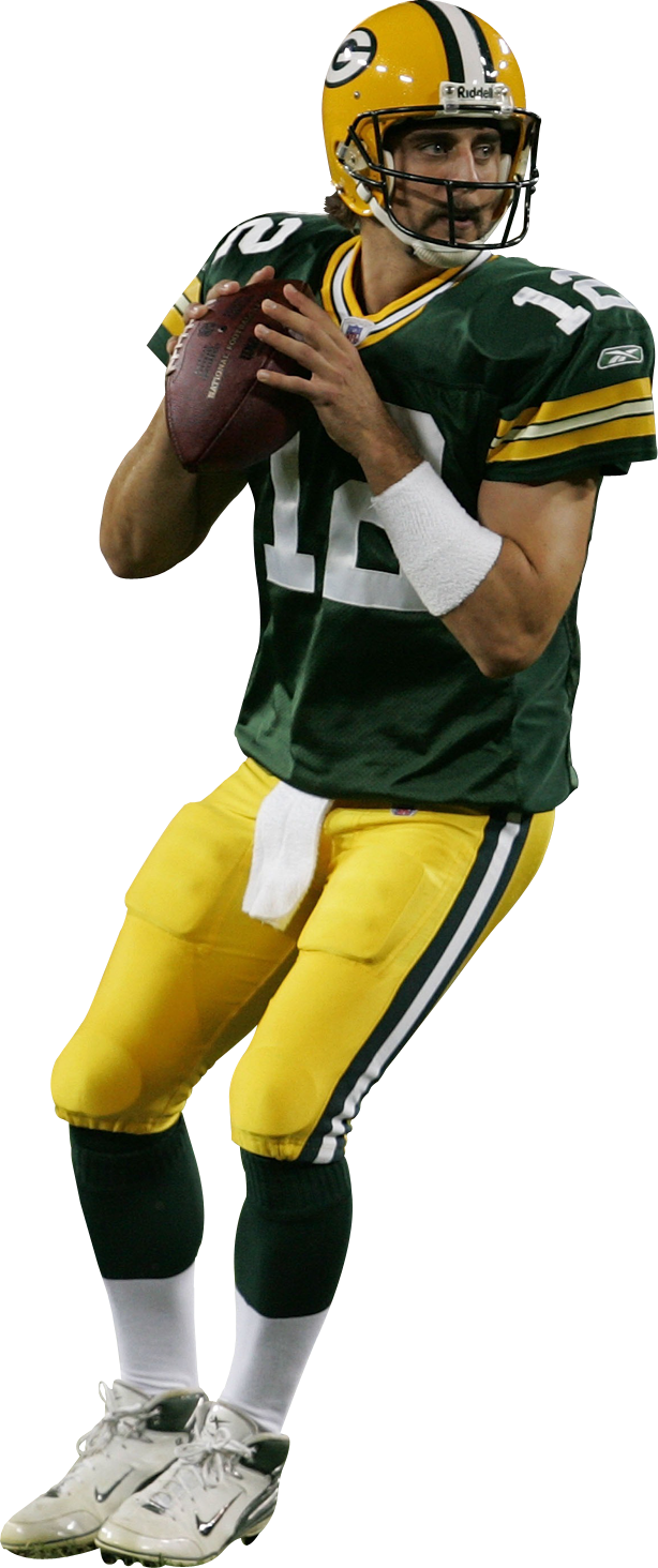 Green Bay Packers - Aaron Rodgers Render (614x1464), Png Download
