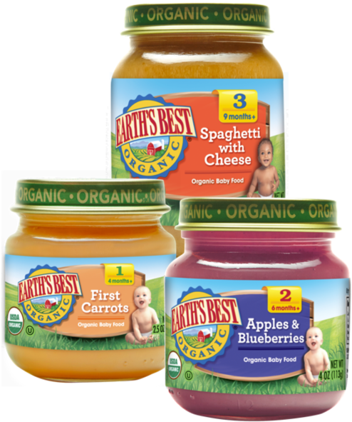 Baby Food Png - Earth's Best (494x600), Png Download