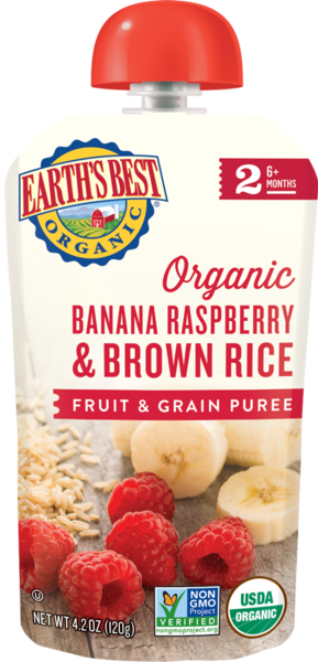 Learn More - Organic Banana Raspberry And Brown Rice (289x600), Png Download