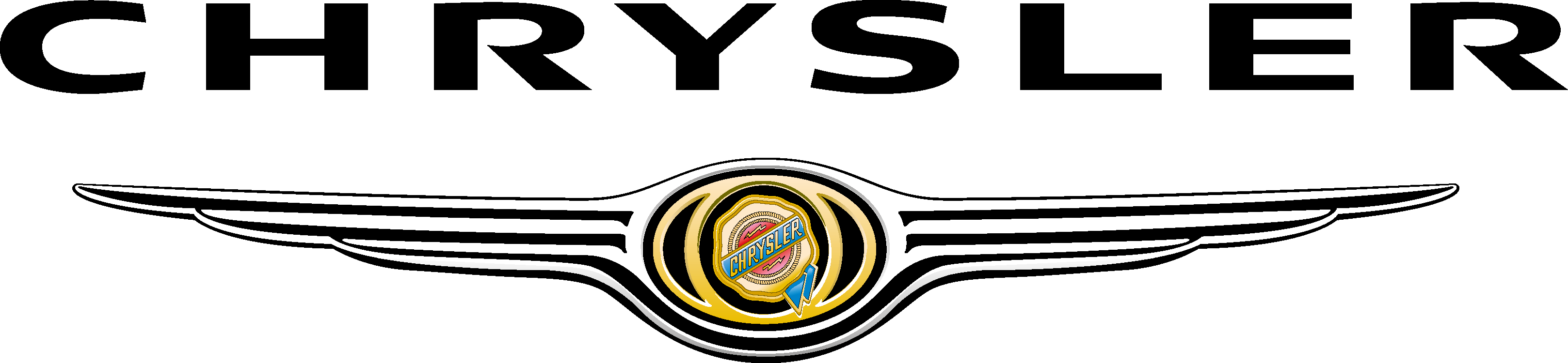 Chrysler Logo Png Image - Chrysler 300 Logo Png (3234x750), Png Download