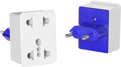 Dual-outlet Adapter Plug So - Conair Travel Smart Nwd1 Power Plug - 2p, 2p, 3p - (550x550), Png Download