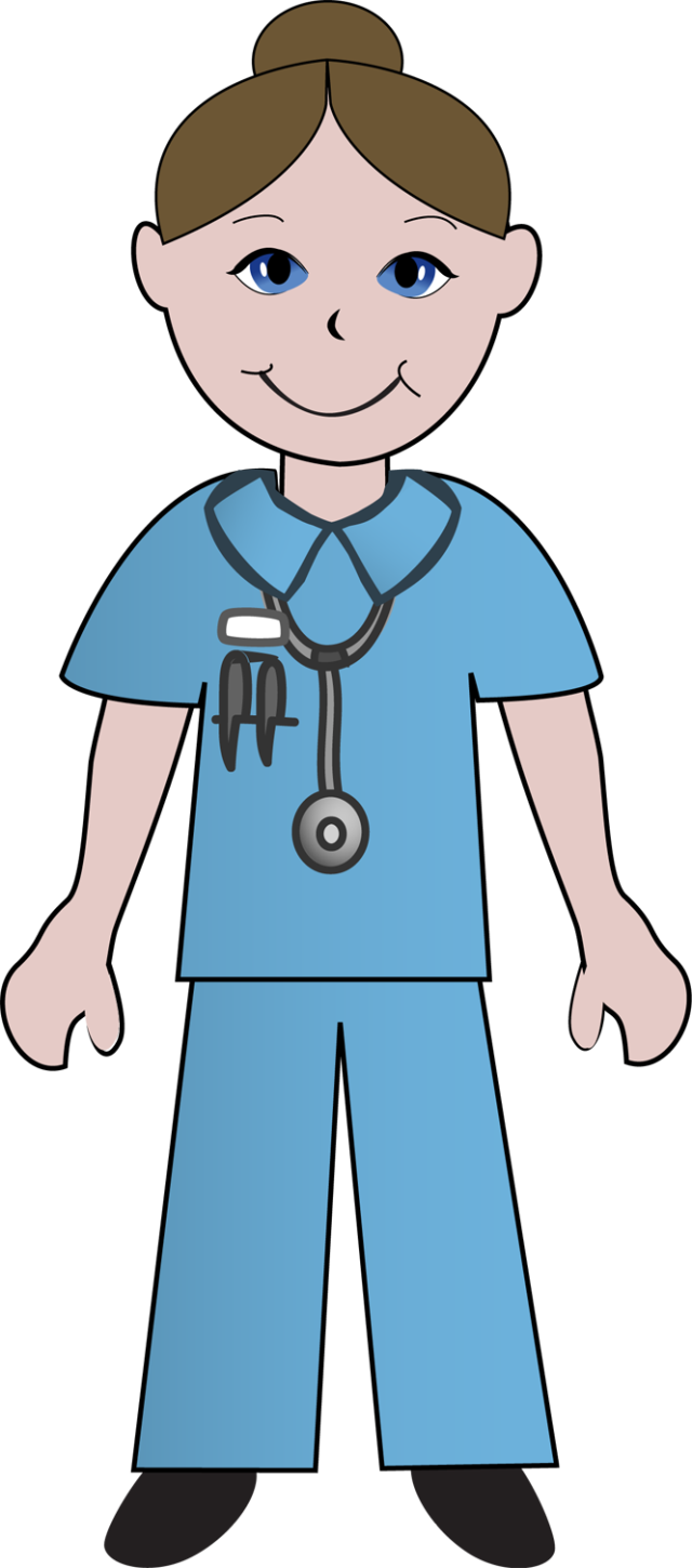 Free Clip Art School Nurse Clipart Image - Nurse Clipart (640x1449), Png Download