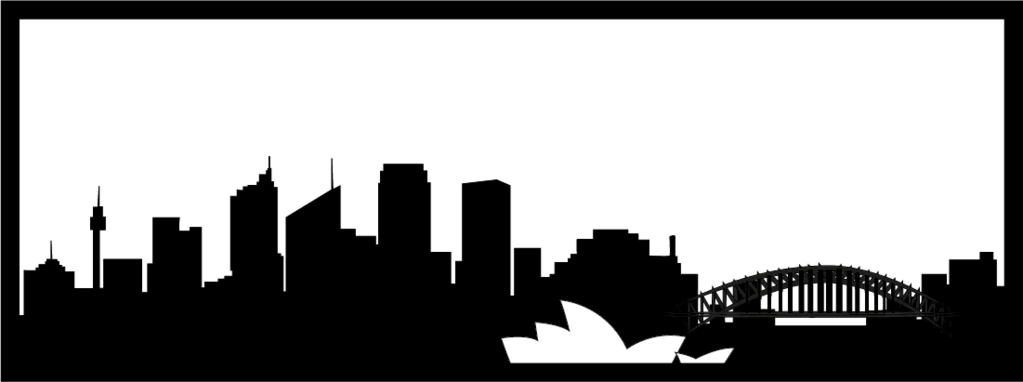 Sydney Skyline Amore - Berlin Skyline Vinyl Wall Art Decal Sticker, Black (1023x382), Png Download