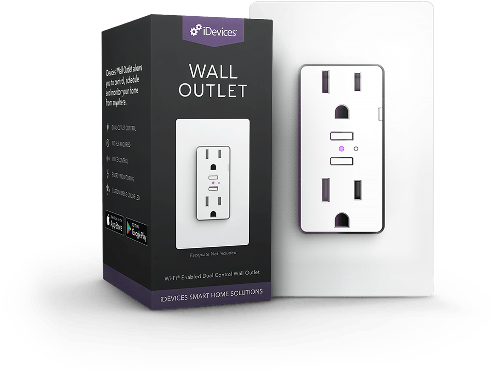 Idevices Wall Outlet - Power Strip (1100x1028), Png Download