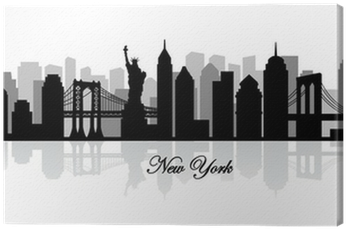 Vector New York Skyline Silhouette Canvas Print • Pixers® - Ciudad De Nueva York Vector (400x400), Png Download