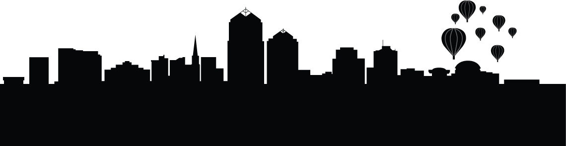 Welcome To New Mexico's Best Home Search Resource - Albuquerque Skyline Silhouette (1140x294), Png Download