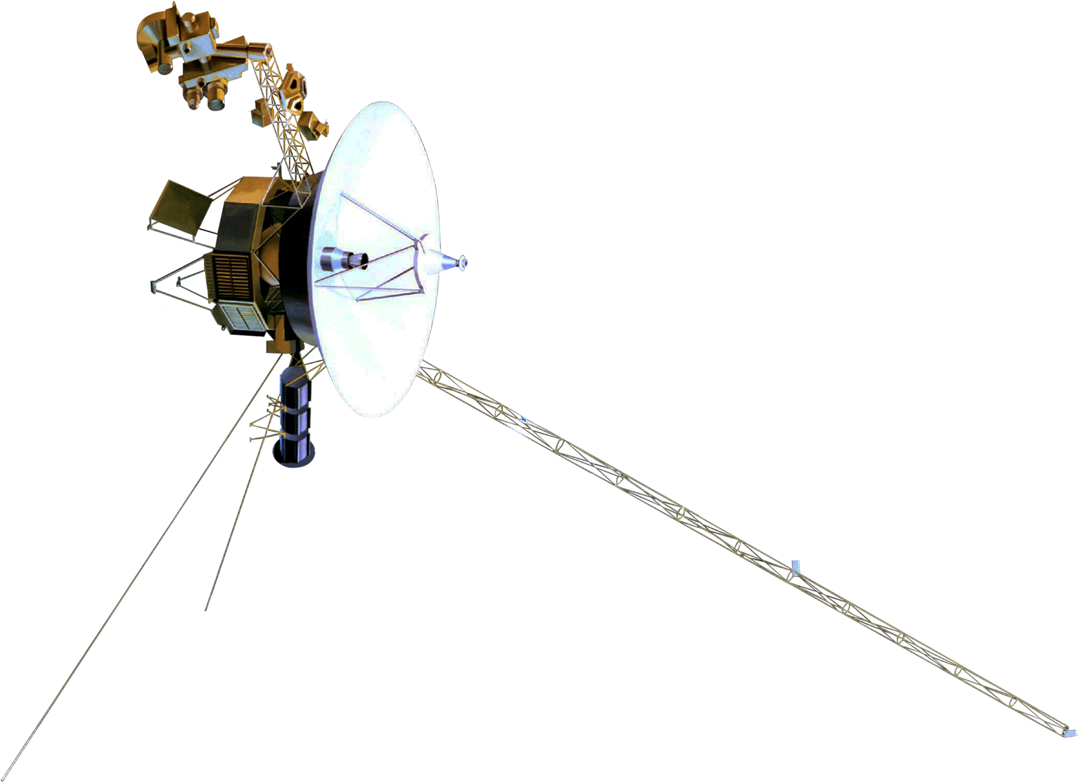 Voyager Spacecraft Model - Voyager 1 (1700x1233), Png Download