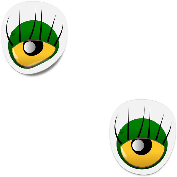 Dogface Jim Monster Eye Sticker Svg Clip Arts 600 X (600x599), Png Download