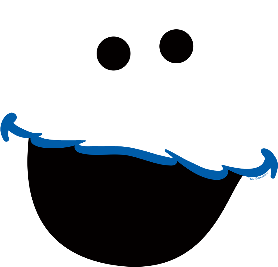Sesame Street Cookie Monster Face Youth T Shirt (900x945), Png Download
