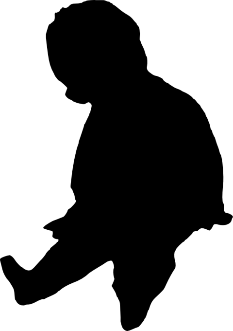 Free Png Baby Silhouette Png Images Transparent - Portable Network Graphics (480x680), Png Download