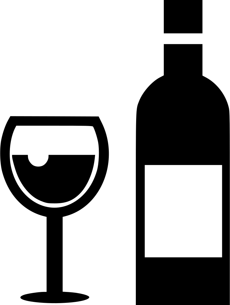Drink Restaurant Bottle Wine Beverage Glass Alcohol - Food And Beverage Services Icon (740x980), Png Download