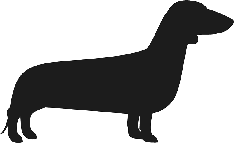 Dachshund Stamp - Dachshund Silhouette Transparent (800x800), Png Download