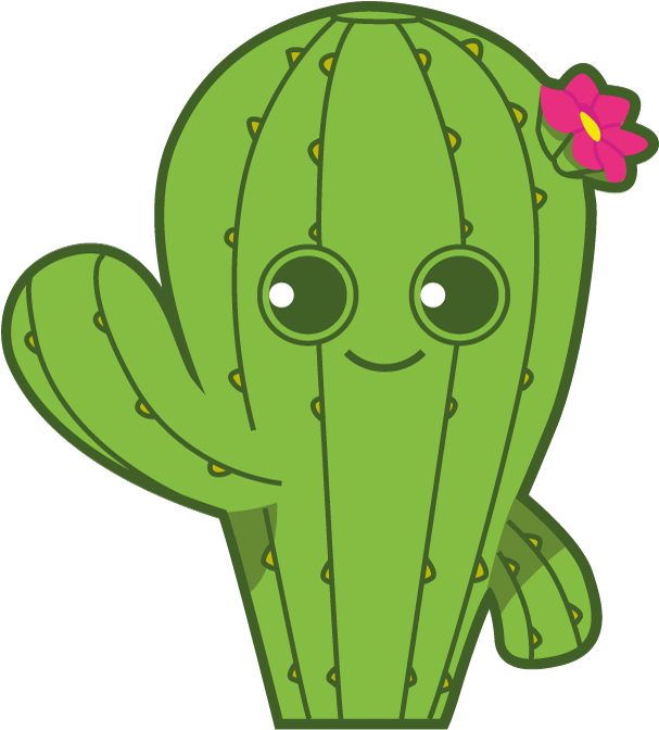 Cactus By Ladylockedinthetower On Deviantart Banner - Cactus Animado Png (700x773), Png Download