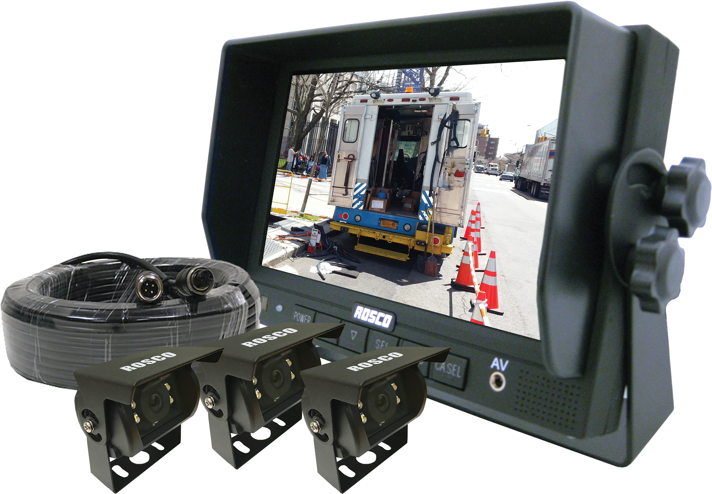 Tractor Trailer Safety Products - Pyle Plcmtr74 Rear View Camera With Monitor (4320x3240), Png Download