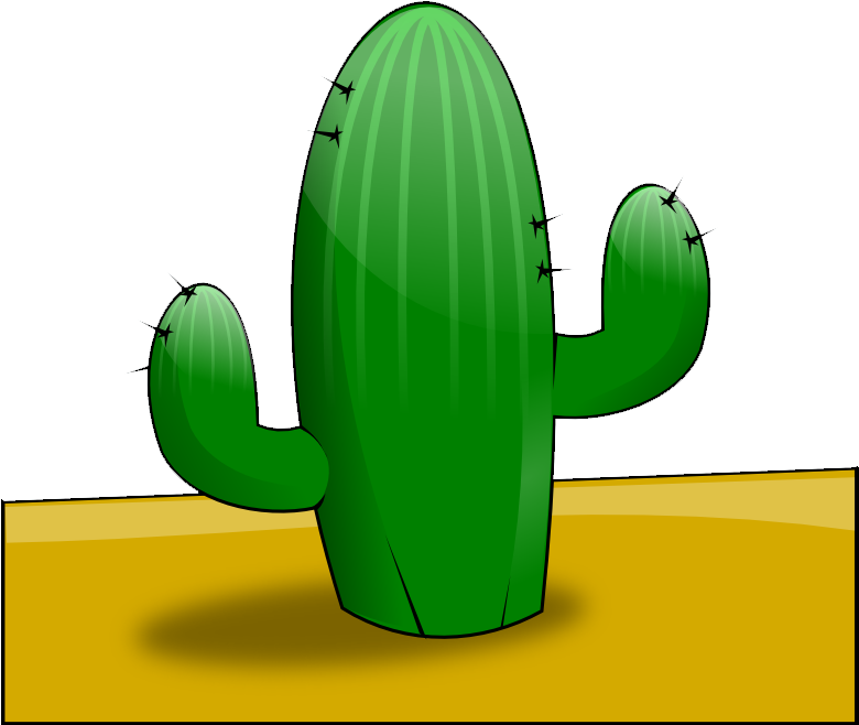 Cactus Free To Use Cliparts - Cactus Plant In Desert Clipart (779x771), Png Download